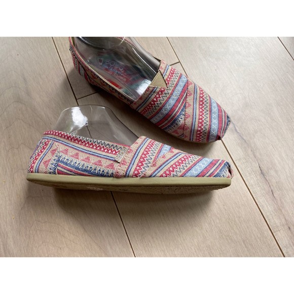 Skechers TAN Women BOBS PLUSH-LIL FOX Alpargata us 8.5 flats slip ons sneakers - Picture 5 of 9